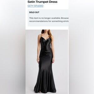 City Studio Elegant Black Satin Maxi Dress